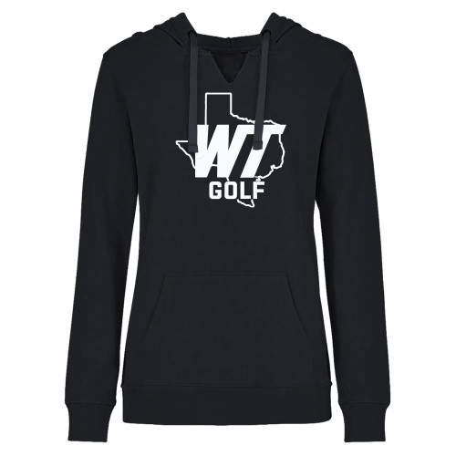  Womens Plus Black Hoodie - WT Texas Golf