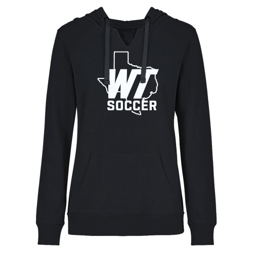  Womens Plus Black Hoodie - WT Texas Soccer