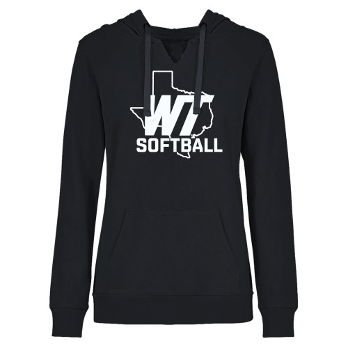  Womens Plus Black Hoodie - WT Texas Softball