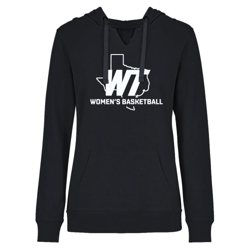  Womens Plus Black Hoodie - WT Texas Womens Basketball