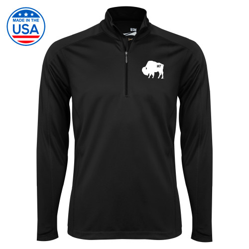  Syntrel Black Interlock 1/4 Zip - WT Branded Buffalo