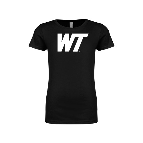  Next Level Girls Black Fashion Fit T Shirt - West Texas A&M Primary Mark