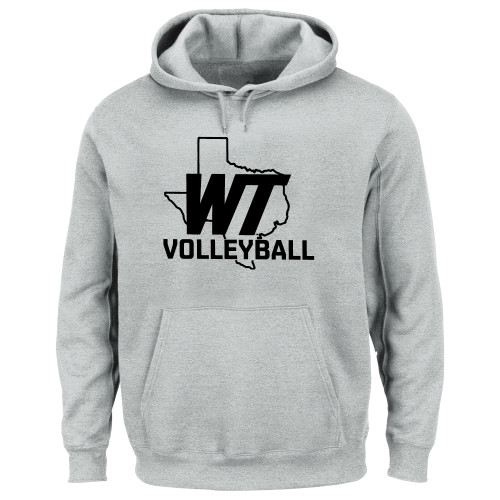  Extended Heather Grey Hoodie - WT Texas Volleyball