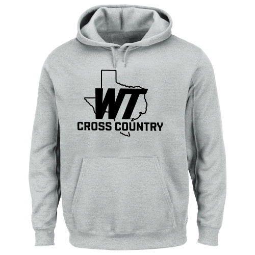  Extended Heather Grey Hoodie - WT Texas Cross Country