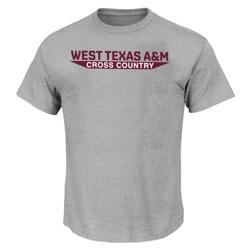  Tall Heather Grey T Shirt - West Texas A&M - Cross Country
