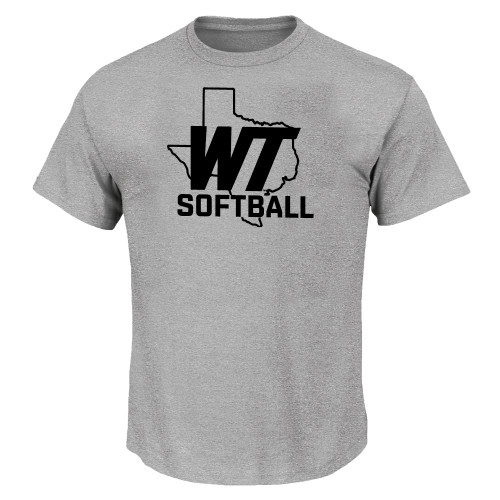  Tall Heather Grey T Shirt - WT Texas Softball