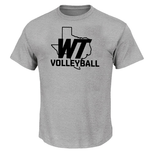  Tall Heather Grey T Shirt - WT Texas Volleyball