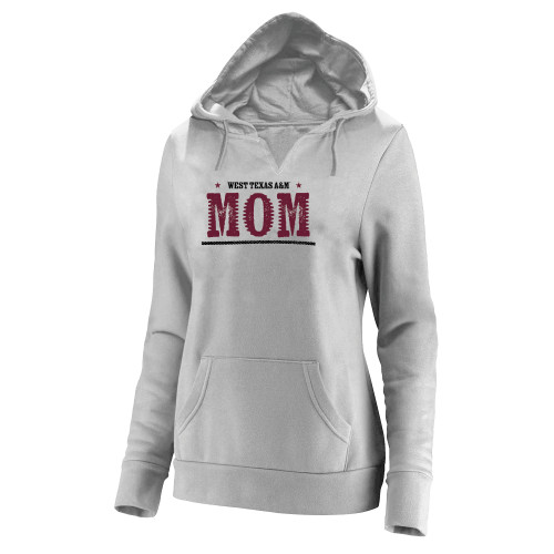  Womens Plus Heather Grey Hoodie - West Texas A&M Mom