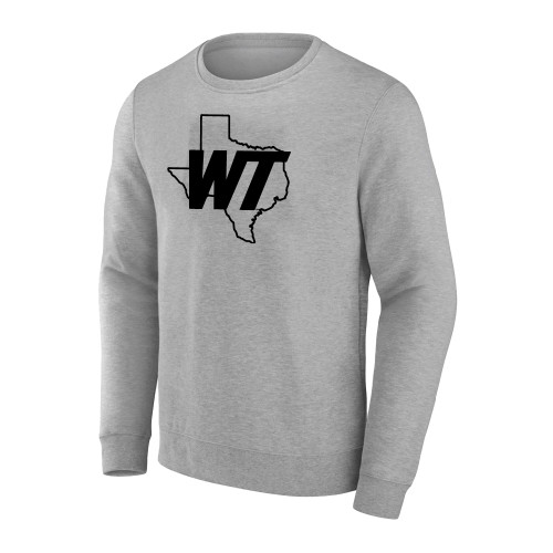  Extended Heather Grey Crew - WT Texas Mark
