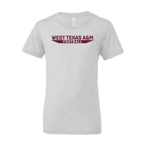  Bella + Canvas Youth Ash Grey Jersey T Shirt - West Texas A&M - Football