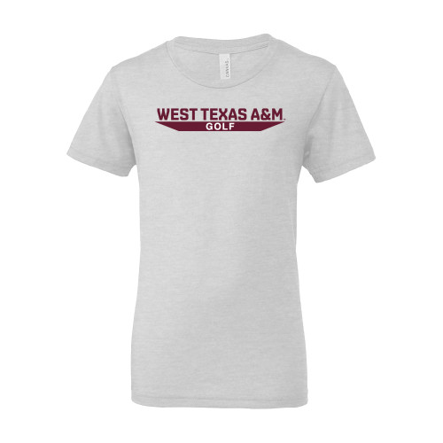  Bella + Canvas Youth Ash Grey Jersey T Shirt - West Texas A&M - Golf