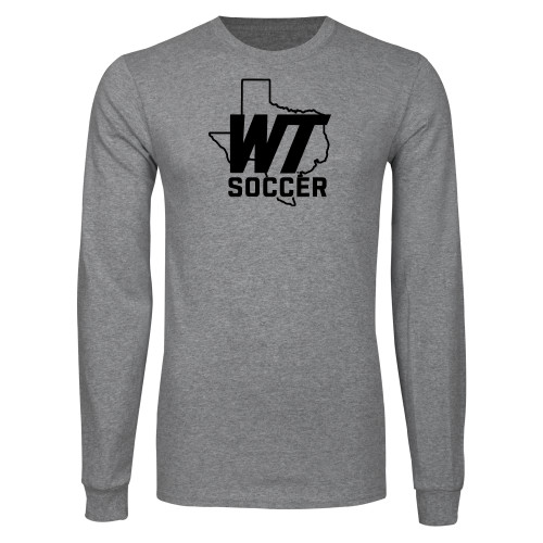  Grey Long Sleeve T Shirt - WT Texas Soccer
