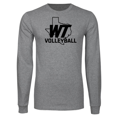  Grey Long Sleeve T Shirt - WT Texas Volleyball