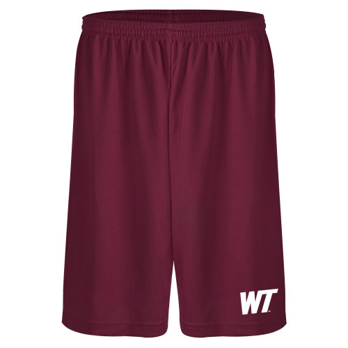  Maroon Performance Classic 9 Inch Short - West Texas A&M Primary Mark