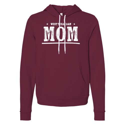  Bella + Canvas Maroon Fleece Hood - West Texas A&M Mom