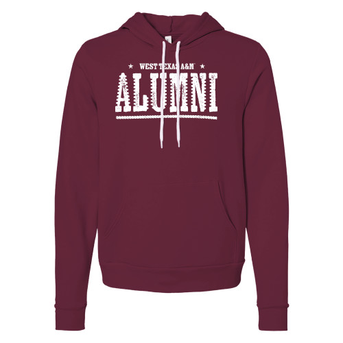  Bella + Canvas Maroon Fleece Hood - West Texas A&M Alumni