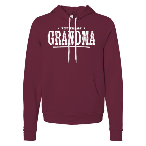  Bella + Canvas Maroon Fleece Hood - West Texas A&M Grandma
