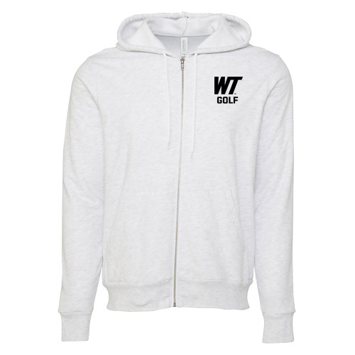  Bella + Canvas Ash Grey Full Zip Hood - WT Golf