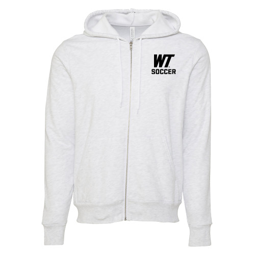  Bella + Canvas Ash Grey Full Zip Hood - WT soccer