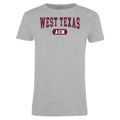  Womens Grey Short Sleeve Tee - West Texas A&M Collegiate