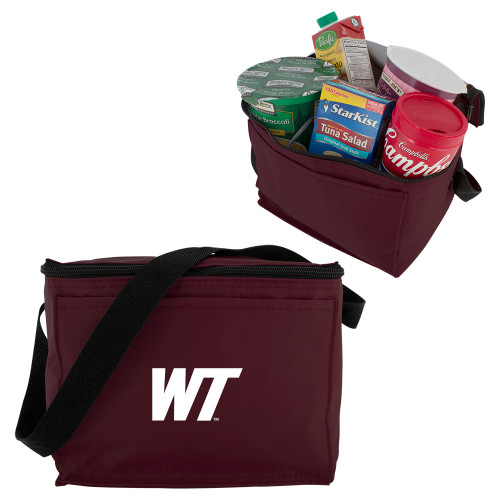  Six Pack Maroon Cooler - West Texas A&M Primary Mark