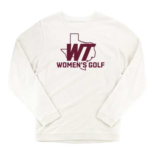  Boxercraft Womens Cream Corded Crew - WT Womens Golf