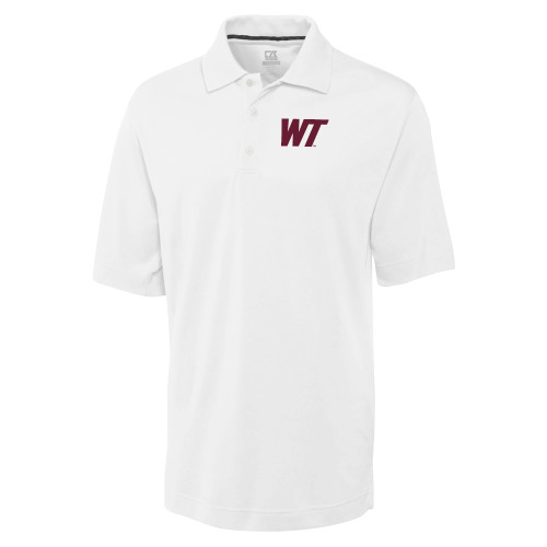  C&B White Advantage TriBlend Pique Polo - West Texas A&M Primary Mark