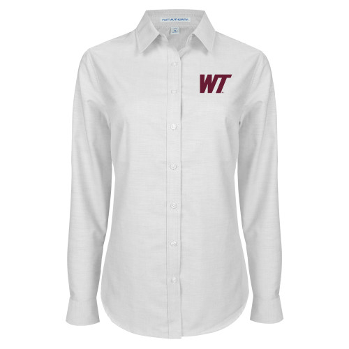  Womens White Oxford Shirt - West Texas A&M Primary Mark