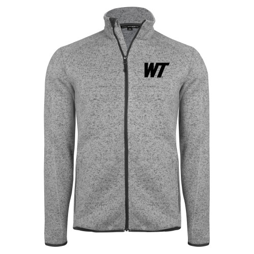  Grey Heather Sweater Fleece Jacket - West Texas A&M Primary Mark