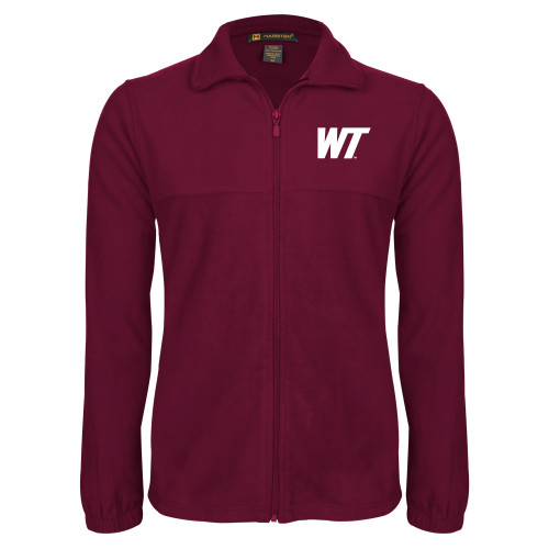  Maroon Fleece Full Zip Jacket - West Texas A&M Primary Mark