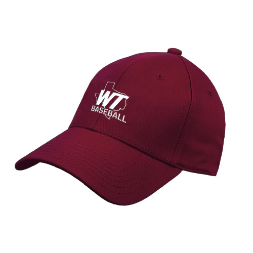  Maroon Structured Adjustable Pro Style Hat - WT Texas Baseball