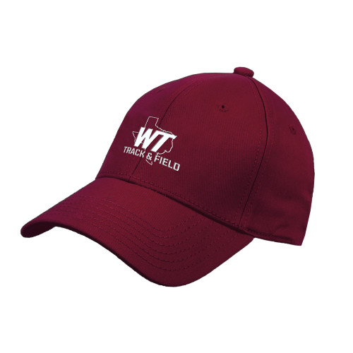  Maroon Structured Adjustable Pro Style Hat - WT Texas Track & Field
