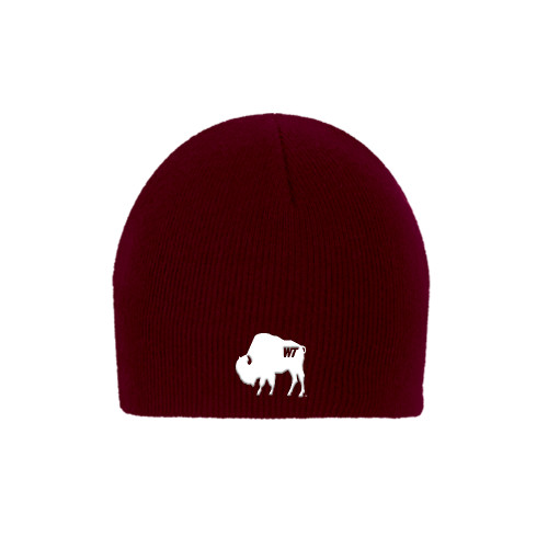  Maroon Knit Beanie - WT Branded Buffalo