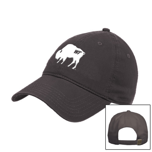  Charcoal Unstructured Adjustable Low Profile Hat - WT Branded Buffalo