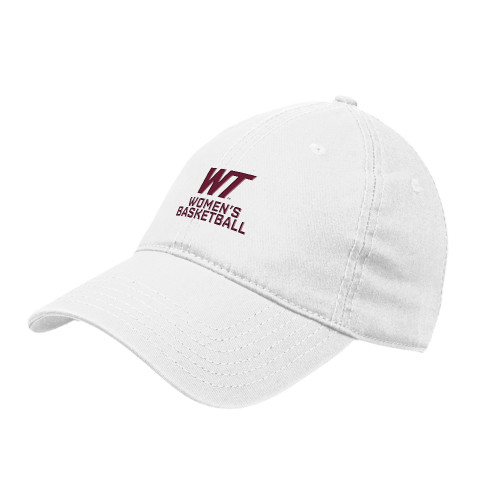  White Unstructured Adjustable Low Profile Hat - WT Womens Basketball