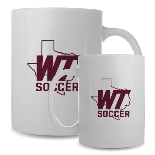  Full Color White Mug 15oz - WT Texas Soccer