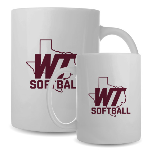  Full Color White Mug 15oz - WT Texas Softball