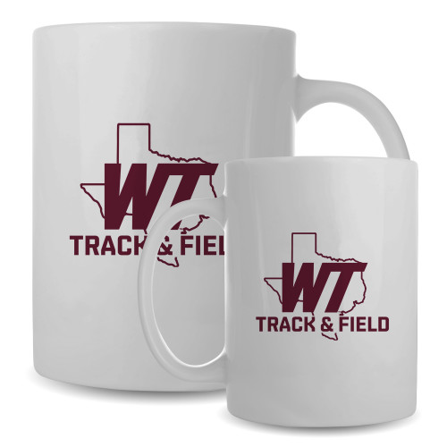  Full Color White Mug 15oz - WT Texas Track and Field
