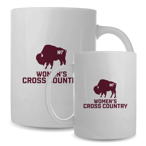  Full Color White Mug 15oz - WT Buffalo Womens Cross Country