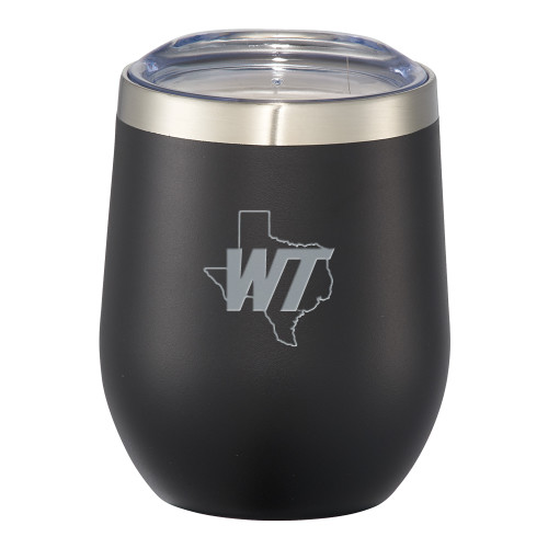  Corzo Vacuum Insulated Black Cup 12oz - WT Texas Mark Engraved