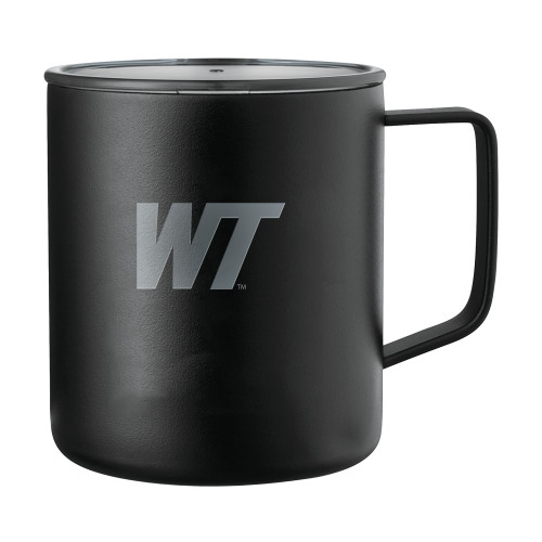  Rover Camp Vacuum Insulated Black Mug 14oz - West Texas A&M Primary Mark Engraved