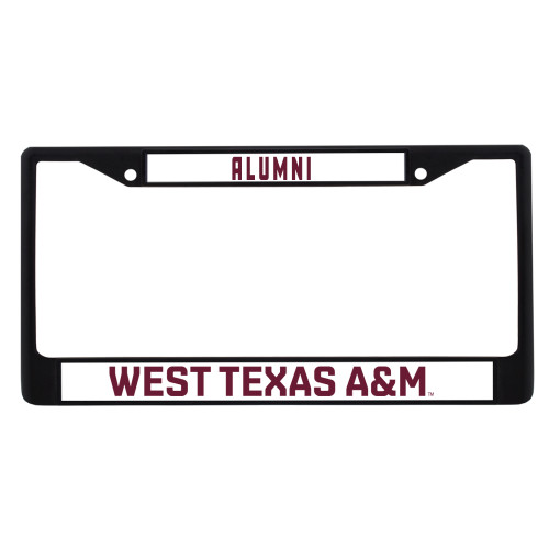  Alumni Metal License Plate Frame in Black - West Texas A&M Wordmark