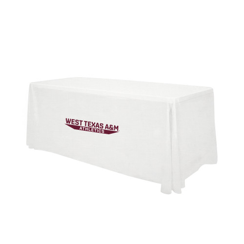  White 6 foot Table Throw - West Texas A&M - Athletics