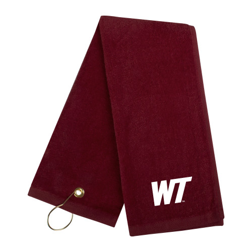  Maroon Golf Towel - West Texas A&M Primary Mark