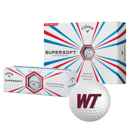  Callaway Supersoft Golf Balls 12/pkg - West Texas A&M Primary Mark