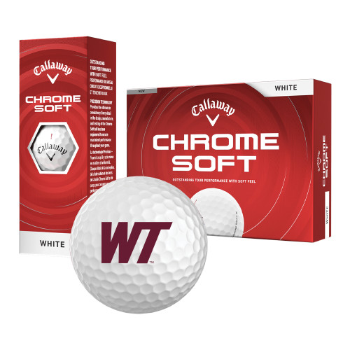 Callaway Chrome Soft Golf Balls 12/pkg - West Texas A&M Primary Mark