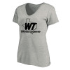 Thumbnail image for  Womens Plus Heather Grey V Neck T Shirt