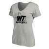 Thumbnail image for  Womens Plus Heather Grey V Neck T Shirt