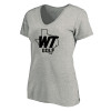Thumbnail image for  Womens Plus Heather Grey V Neck T Shirt