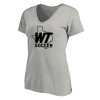 Thumbnail image for  Womens Plus Heather Grey V Neck T Shirt